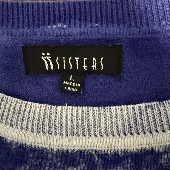 Sisters Women’s Purple Acid Wash Long Sleeve Pullover‎ Size L - Picture 6 of 7